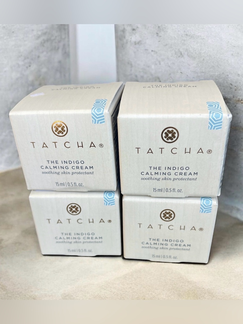 Tatcha The Indigo Calming Cream - Soothing Skin Protectant. Set of 4 - 15ml